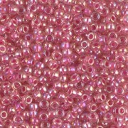 Rocaille Miyuki 11/0 355 - Crystal AB Hot Pink Lined
