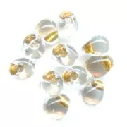 Mini-gocce Miyuki mm. 3.4 DPF35 - Crystal Spkl Met Gold Lined x8g