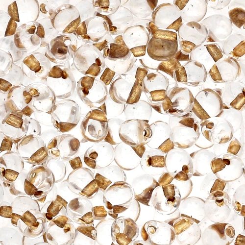 Mini-gocce Miyuki mm. 3.4 DPF35 - Crystal Spkl Met Gold Lined x8g