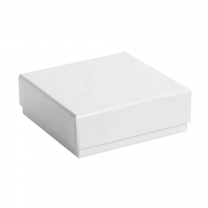 Scatola per parure 10.5x10.5x4 cm Bianco laccato x1