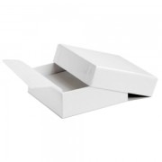 Scatola per parure 10.5x10.5x4 cm Bianco laccato x1
