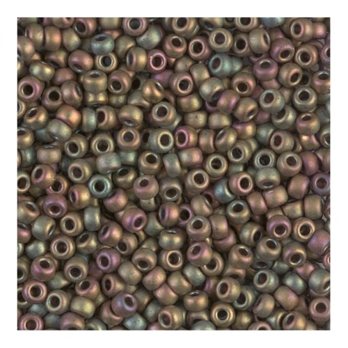 Rocaille Miyuki 11/0 2035 - Metallic Khaki Iris Mat