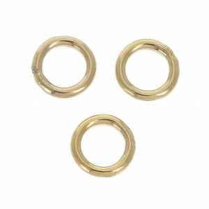 Anellini chiusi 6x1 mm in Gold filled x5