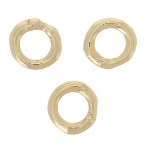 Anelli chiusi 4x0,9 mm in Gold filled (oro laminato) x5