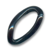 Anello ondulato nero mm. 36|raw }}