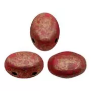 Perle in vetro Samos® par Puca® 5x7mm Red Corail Luster Bronze x10g