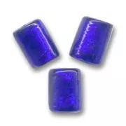 Cilindri Foglia Argento mm. 10x8 Dark Sapphire x4