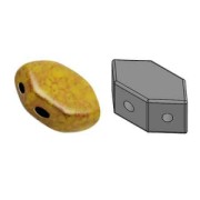 Perle in vetro Paros® par Puca® 7x4mm Opaque Jonquil Luster Bronze x10g|raw }}