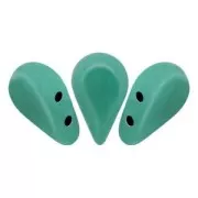 Perle in vetro Amos® par Puca® 5x8mm Green Turquoise x10g