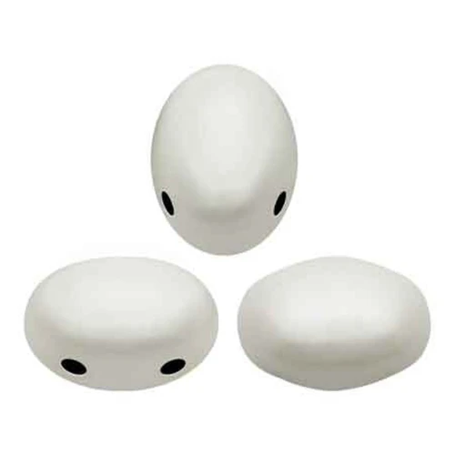 Perle in vetro Samos® par Puca® 5x7mm Opaque White x10g