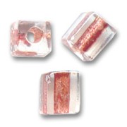 Cubi Miyuki mm. 4 SB4-2601- Crystal Spkl Antique Rose Lined x10g