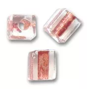 Cubi Miyuki mm. 4 SB4-2601- Crystal Spkl Antique Rose Lined x10g