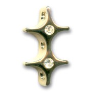 Separatore 3 file mm. 22x13 dorato strass Crystal x1