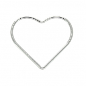 Anello chiuso cuore 17.5 mm Argento 925 x1