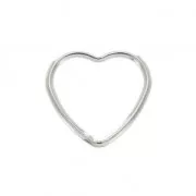 Anello chiuso cuore 10 mm Argento 925 x1