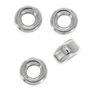 Perline rondelle 3.2x1.6 mm Argento 925 x4