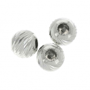 Stoppers Beads 4 mm con un foro 0.5 mm in Argento 925 x2