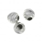 Stoppers Beads 3 mm con un foro 0.5 mm in Argento 925 x2