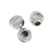 Stoppers Beads 3 mm con un foro 0.5 mm in Argento 925 x2