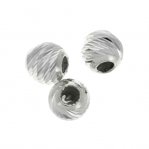Stoppers Beads 3 mm con un foro 0.5 mm in Argento 925 x2