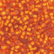Miyuki Delica 11/0 DB0681 - Dyed Semi Mat Silver Lined Orange|raw }}