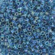 Miyuki Delica 11/0 DB0058 - Marine Blue Lined Crystal AB|raw }}