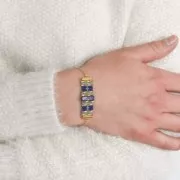 Perline Tubi dipinti - Regalite 13x4.5 mm Turchese x5