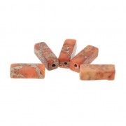 Perline Tubi dipinti - Regalite 13x4.5 mm Arancione x5