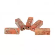 Perline Tubi dipinti - Regalite 13x4.5 mm Arancione x5