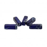 Perline Tubi dipinti - Regalite 13x4.5 mm Blu intenso x5