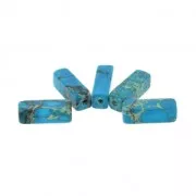 Perline Tubi dipinti - Regalite 13x4.5 mm Blu x5