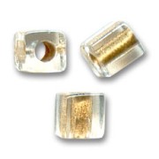 Cubi Miyuki mm. 3 SB3-234- Crystal Spkl Met Gold Lined x10g|raw }}