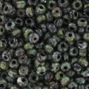 Perle di semi Preciosa 9/0 2,5 mm - Jet Travertine x20g