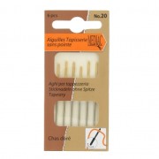 Aghi tappezzeria cruna dorata senza punta estremità rotonda Mediac n°20 x6