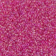 Rocaille Miyuki 15/0 355 - Crystal AB Hot Pink Lined|raw }}