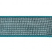 Laccetto elastico largo a righe per cucito 40 mm Blu anatra/argento x 1m