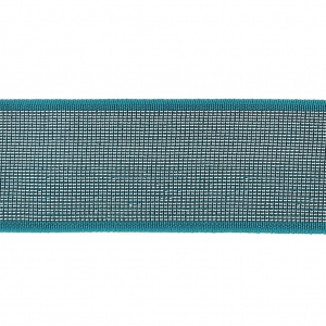 Laccetto elastico largo a righe per cucito 40 mm Blu anatra/argento x 1m