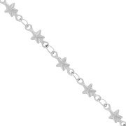 Catena maglia fantasia stella 4.5 mm acciaio inox x98 cm