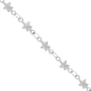 Catena maglia fantasia stella 4.5 mm acciaio inox x98 cm