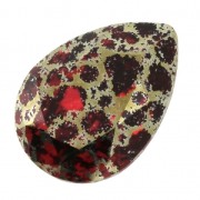 Cabochon PureCrystal 4320 pera 14x10  mm Scarlet Gold Patina x1|raw }}