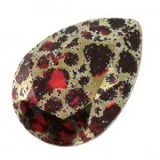 Cabochon PureCrystal 4320 pera 14x10  mm Scarlet Gold Patina x1