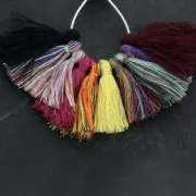 Pompon imitazione cotone 26-30 mm Lilla x10