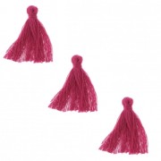 Pompon imitazione cotone 26-30 mm Fuchsia x10|raw }}