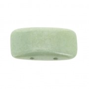Perline in vetro di Boemia Carrier Bead 2 fori 11 x 22 mm Opaque Luster Green x 6|raw }}
