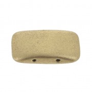 Perline in vetro di Boemia Carrier Bead 2 fori 11 x 22 mm Gold Mat x 6|raw }}