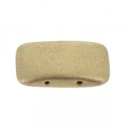 Perline in vetro di Boemia Carrier Bead 2 fori 11 x 22 mm Gold Mat x 6