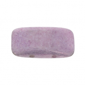 Perline in vetro di Boemia Carrier Bead 2 fori 11 x 22 mm  Op Light Rose Ceramic Look x6