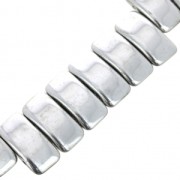 Perline in vetro di Boemia Carrier Bead 2 fori 11 x 22 mm  Labrador  x6