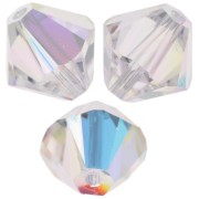 Bicone in cristallo Swarovski da 6 mm Crystal AB, confezione da 360 pezzi
