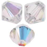 Bicone in cristallo Swarovski da 6 mm Crystal AB, confezione da 360 pezzi